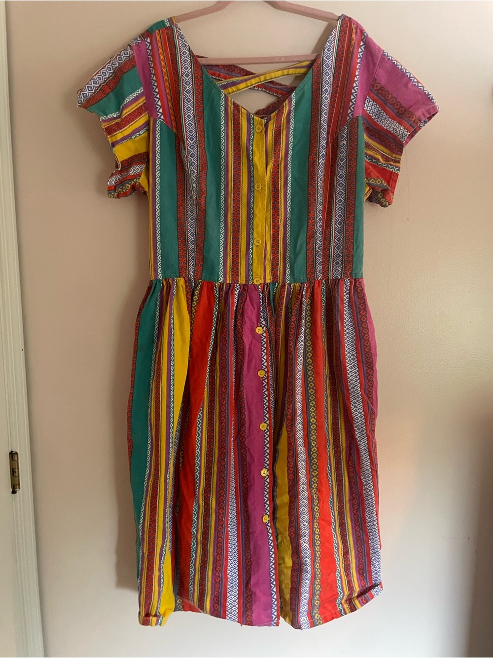 RARE Vintage Chambeli Button-Front Dress